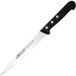 Arcos Filetiermesser Universal 284204, Fischfiliermesser, 17 cm Edelstahlklinge, flexibel, mit Kunststoffgriff