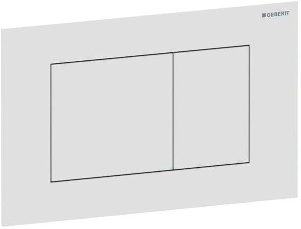 Geberit Sigma 40 Square Betätigungsplatte 115629JT1 Square, weiß matt / easy-to-clean-beschichtet, für 2-Mengen-Spülung, Round