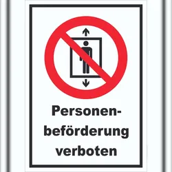 HB-Druck Personenbeförderung verboten Schild A0 (841x1189mm)