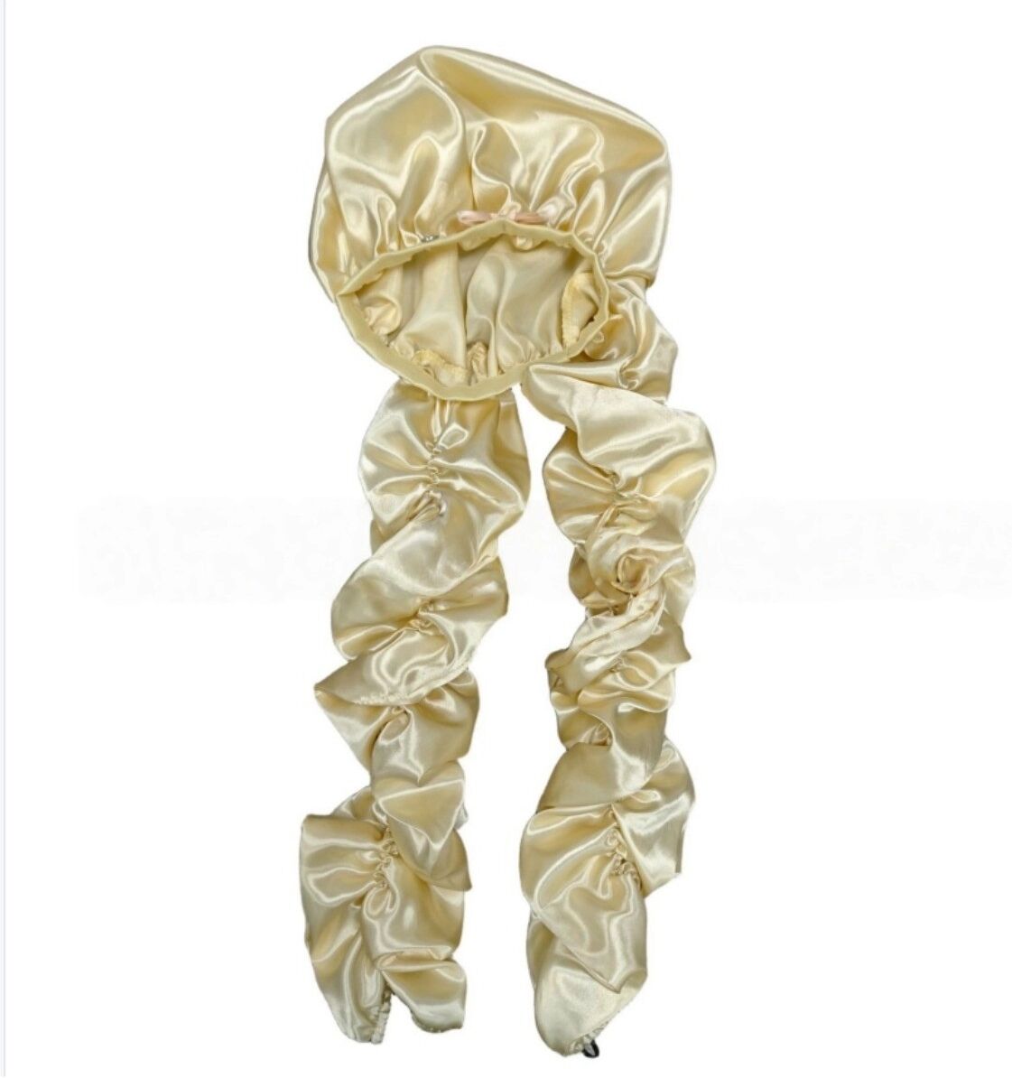 INF Satin Curl Schlafhaube - Anti-Rutsch Satin-Haarhaube zur Erhaltung von Locken und Reduzierung von Frizz, seidig, Größe Beige