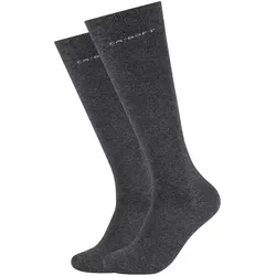 2er Pack camano Soft Kniestrümpfe 0008 - anthracite 43-46