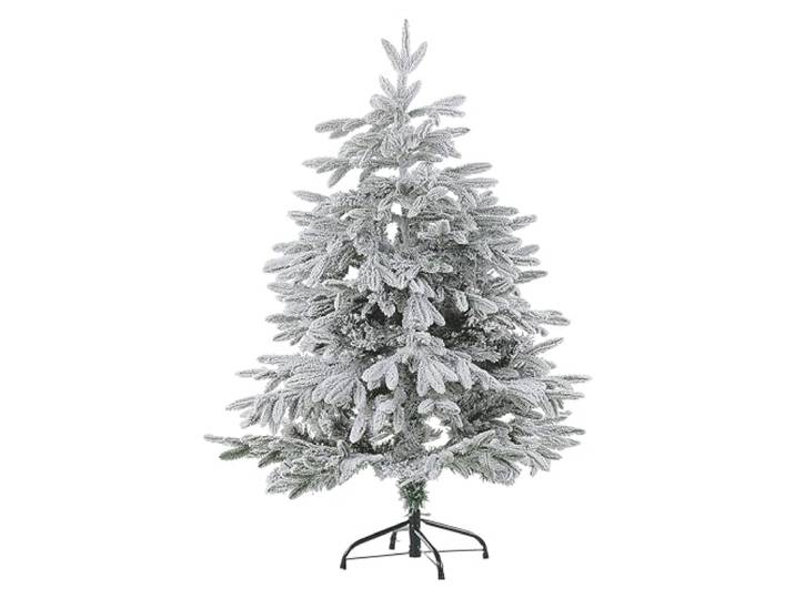 Künstlicher Weihnachtsbaum mit Schnee 120 cm schneebedeckt weiß Bassie