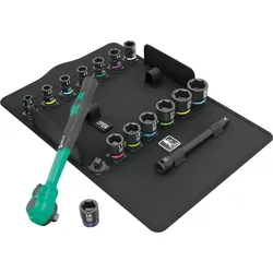 Wera 8100 SB 12 Zyklop Comfort Knarrensatz, Umschalthebel, 3/8"-Antrieb, metrisch - 05005530001