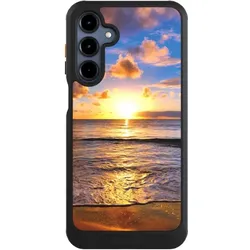 Nivocase Hülle für Samsung Galaxy A16 5G Handyhülle NIVOcore Case Schwarz Meer Sonnenuntergang Strand (Samsung Galaxy A16 5G), Smartphone Hülle, Schwarz
