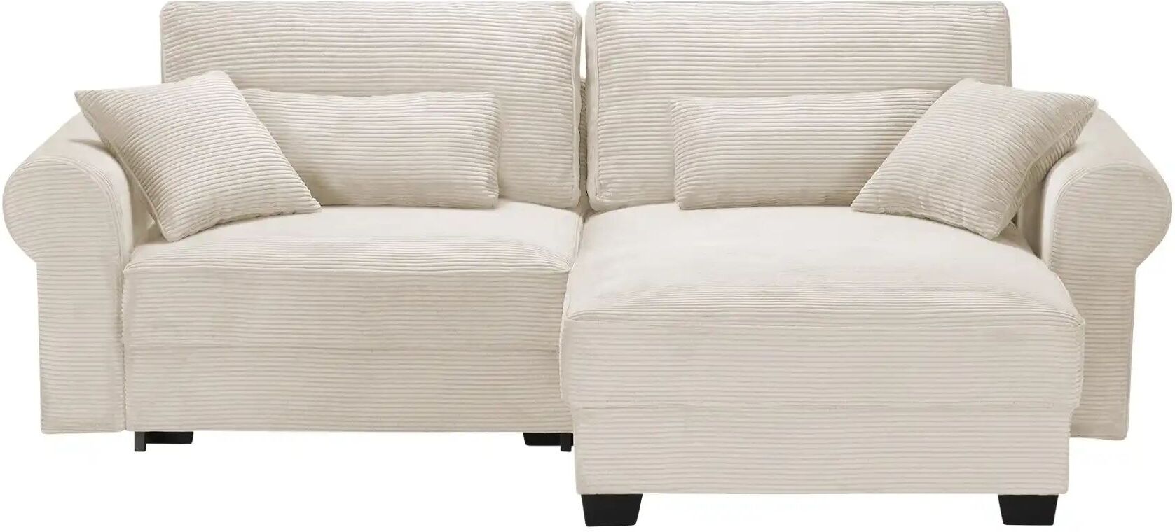 uno Ecksofa beidseitig montierbar Angelina klein ¦ creme ¦ Maße (cm): B: 255 H: