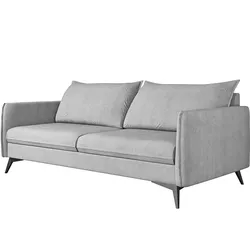 3-SITZER-SOFA Pulse Silber Luxusmicrofaser