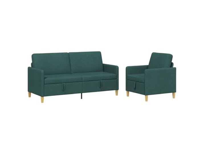 PUGYNBK Sofa mit Stauraum, 2 Stück, Dunkelgrün, Polyester Klappsitz, versteckter Raum, robuster Metallrahmen, abnehmbare Bezüge, vielseitig einsetzbar