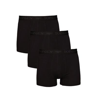 Boxershorts TOP GUN "3er Pack TG25027", Herren, Gr. 52L, schwarz, Obermaterial: 95% Baumwolle. 5% Elasthan, Unterhosen