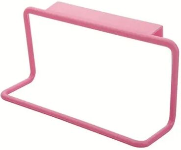 Friendly Fresh Finds Multifunctional Plastic Hanging Towel Rack Kitchen Organizer For Cabinets & Doors pink