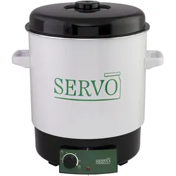 SERVO Einkochaut.29l Email o.U, Einkochautomat, Mehrfarbig, Schwarz, Weiss
