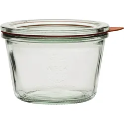 WECK Einkochglas 4-tlg., mit Deckel, Dichtungsring, Klammer, Inhalt: 0,25 Liter