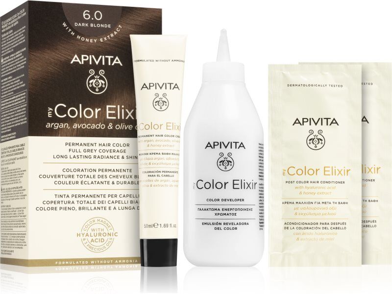 Apivita My Color Elixir coloration cheveux sans ammoniaque teinte 6.0 Dark Blonde 1 pcs