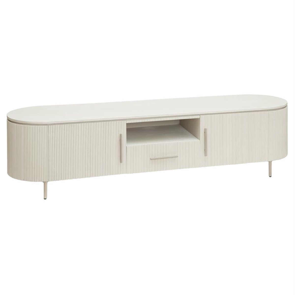 Tower Living Tv-meubel Corbetta - Beige Hout - B: 185 cm, D: 45 cm, H: 45 cm
