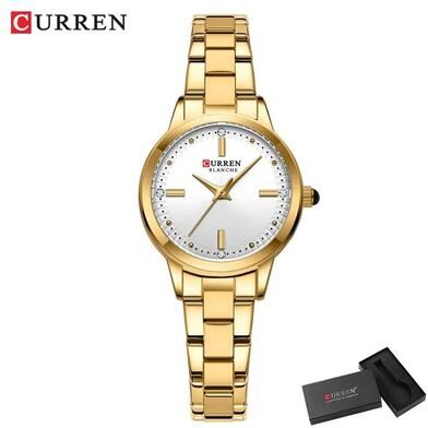 Uplift Essentials Dazzling Diamond Roman Dial Watch Fashionable Luxury Waterproof Quartz Timepiece With Luminous Hands For Women gold White With Box