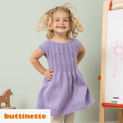 Strickanleitung – Mädchenkleid aus Woll Butt Baby Soft