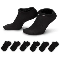 6er Pack NIKE Everyday Cushioned No-Show Socken Kinder 010 - black/white 34-38