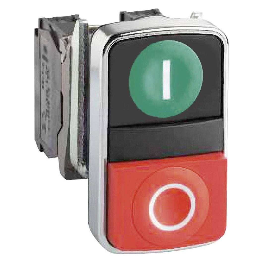 Schneider Electric Metal Flush Two Button Green/Red (ZB4BA7341)