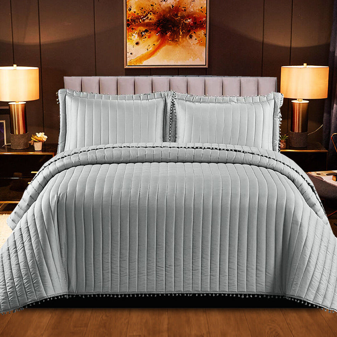 Canora Grey Aliya-Grace Throw Blanket Light Grey W250 x L270cm