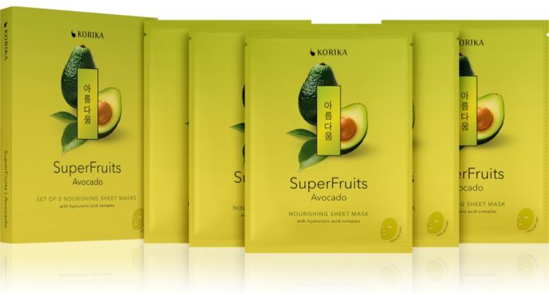 KORIKA SuperFruits face mask set at a reduced price with nourishing effect 5x25 g