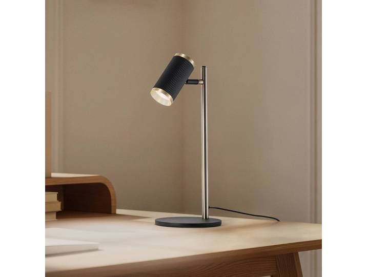 Tischlampe Lume Lucea, schwarz, für Wohn- / Esszimmer, Metall