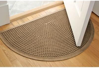 Bungalow Dba Matterly Squares Slice Mat 39 x 24, 39 x 24, Khaki