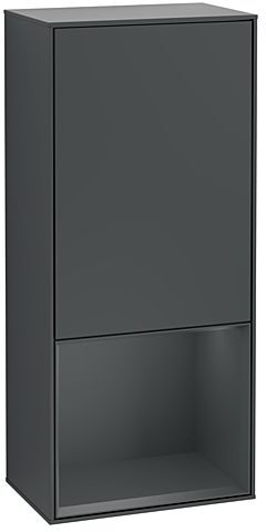 Villeroy und Boch Finion Seitenschrank G540HGHG 41,8cm, links, Emotion, Regal unten Midnight Blue Matt, Midnight Blue Matt Lacquer