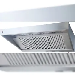 KBS Wandhaube Trapezform 2000x900x450 mm Flammschutzfilter Typ F1 Edelstahl