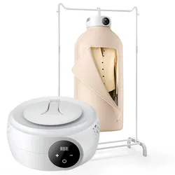 VEVOR tragbarer Wäschetrockner 600 W, Wäschespinne mit Trocknertasche, PTC-Heizung und LED-Anzeige, faltbarer Mini-Trockner mit 5-Stunden-Timer für Wohnungen, Wohnheime, Wohnmobile oder Hotels