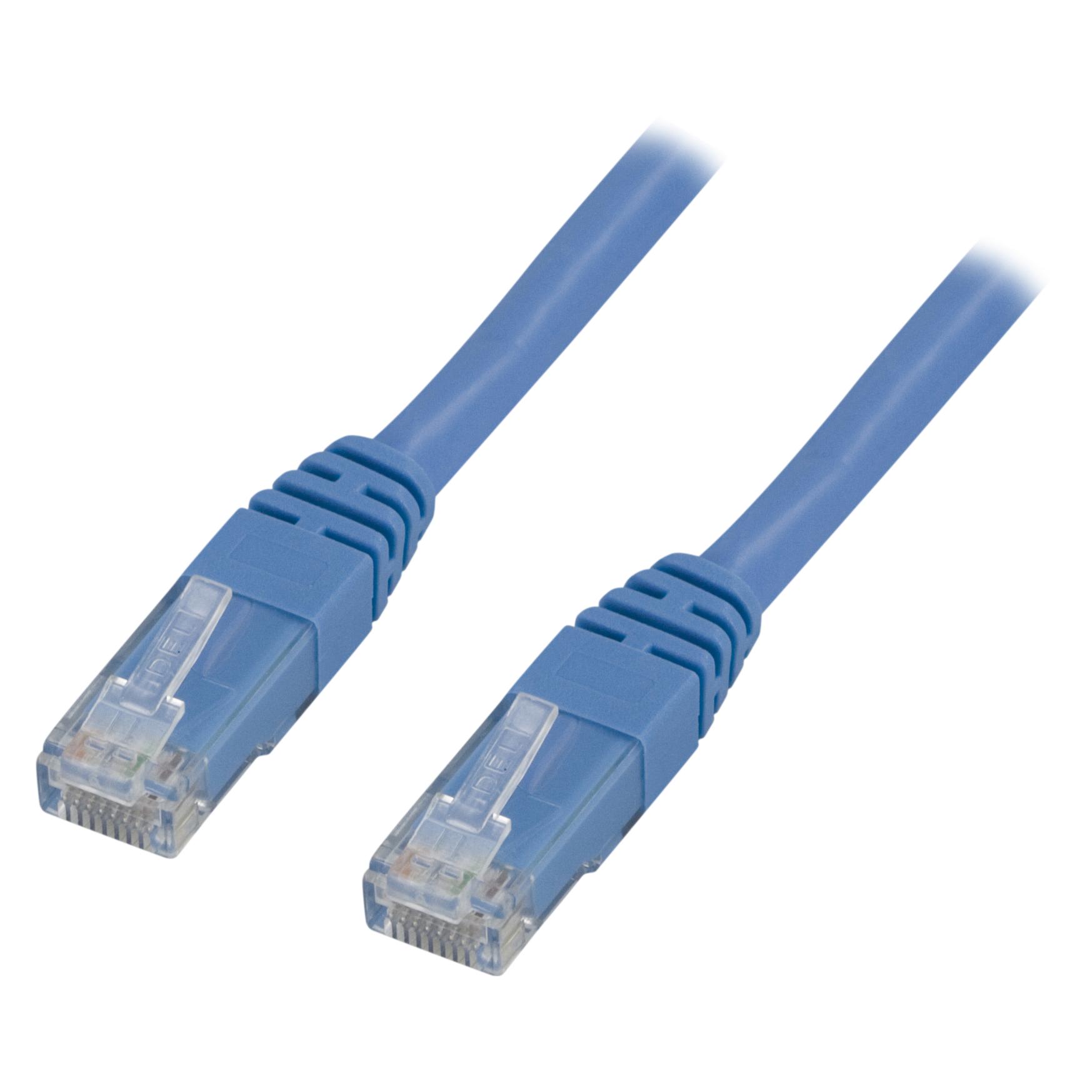 Deltaco UTP Cat5e - 0,5 m - RJ-45 - RJ-45 - Blau (CAT5e, 0.50 m) (B05-TP)