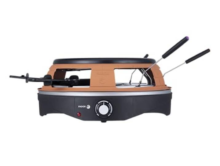 Fagor Raclette Pizza Party 6 Personen Grill 1200 W mit Thermostat FGAP120