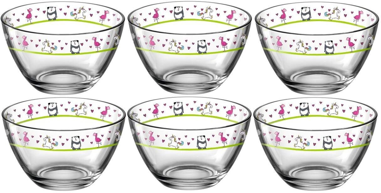 Kinderbesteck LEONARDO "Bambini Kinderschüssel, 12 cm", Kinder, Gr. 6 Stk., transparent, Essbesteck-Sets Kinderbesteck transparent 6 Stk.