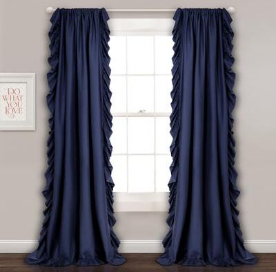 The Gray Barn Gila Ruffled Edge Curtain Panel Pair