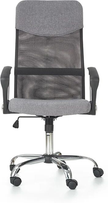 garneroarredamenti Sedia da ufficio regolabile in tessuto nero grigio Tweedy