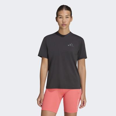 Funktionsshirt ADIDAS TERREX "W MT LOG TECH T", Damen, Gr. M, schwarz, Obermaterial: 100% Polyester, Rundhals, Shirts Funktionsshirt, für Sportmode und Outdoormode, mit Rundhalsausschnitt, Kurzarm