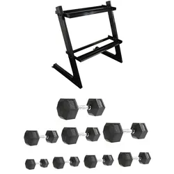 Odin Mini Hantelständer für Hex-Kurzhanteln inkl. Kurzhanteln (36 kg)