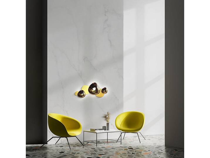Applique murale moderne LED galets métal ELY - Doré