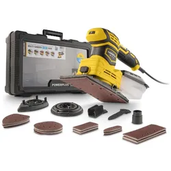 Powerplus, Schleifmaschine + Poliermaschine, Elektrischer Handschleifer 5-in-1 (Exzenterschleifer, Schwingschleifer)