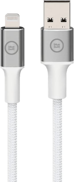 BlueBuilt USB A naar Lightning kabel 3m Nylon Wit