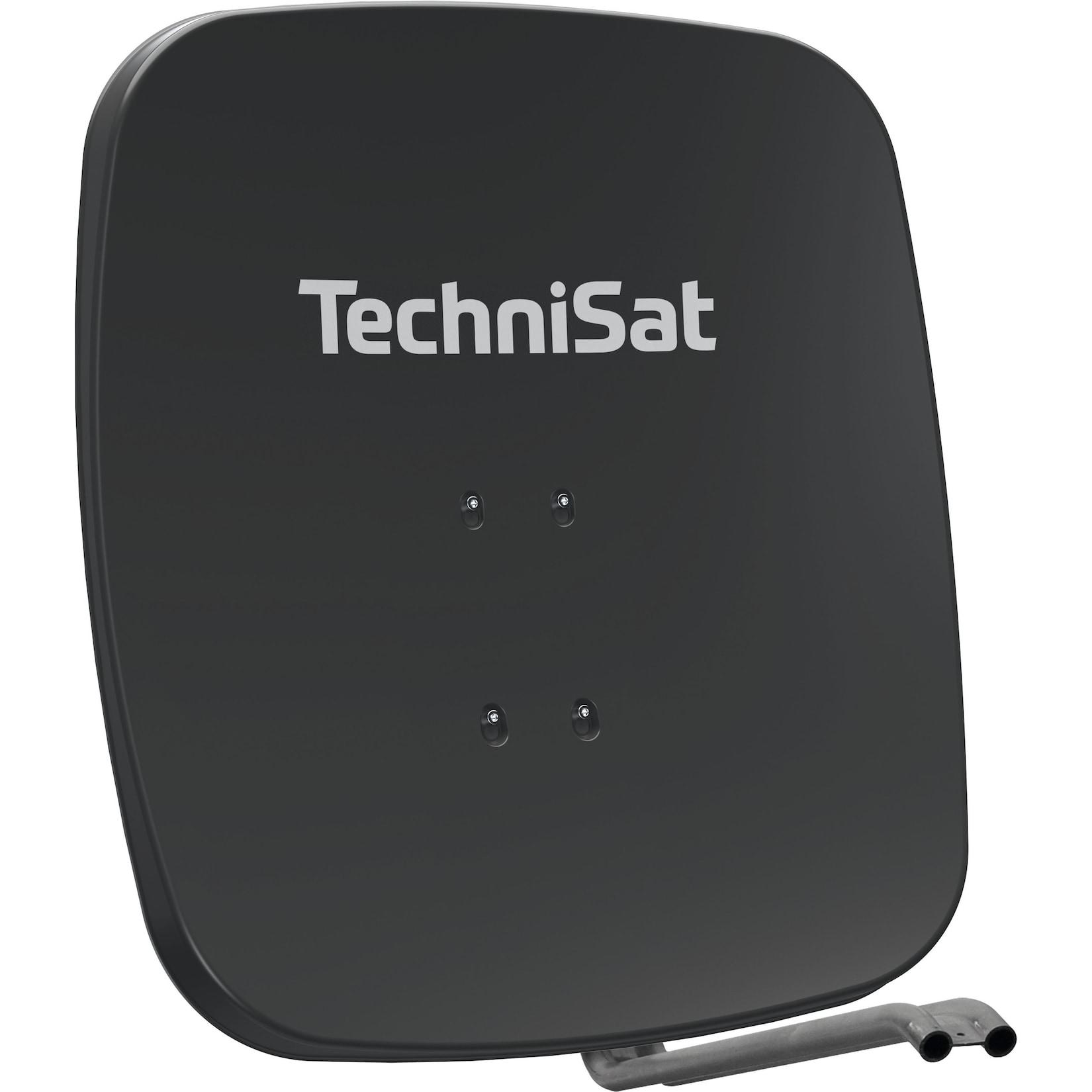 TechniSat SATMAN 65 PLUS, 65 cm SAT-Spiegel ohne LNB (für UNYSAT LNB) schiefergrau