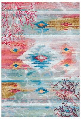 SAFAVIEH Barbados Santos Tropical Indoor/ Outdoor Waterproof Patio Backyard Rug