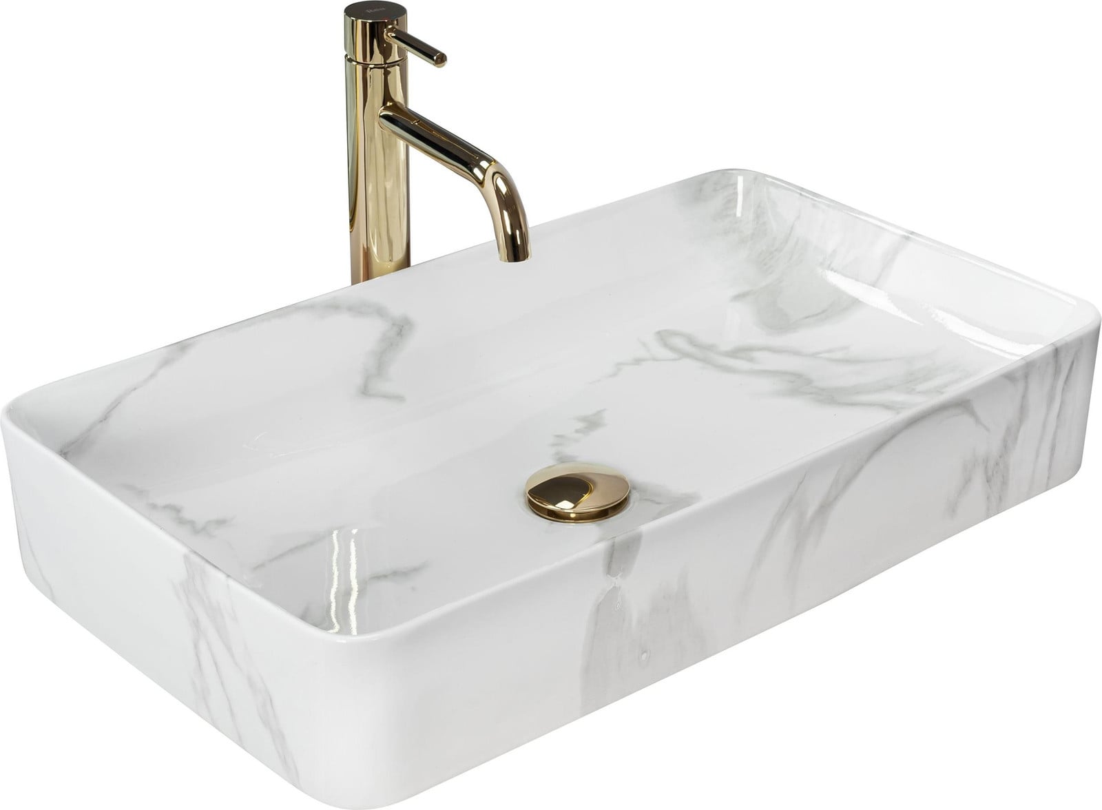 Rea Opzetwastafel Denis Marmo Shiny