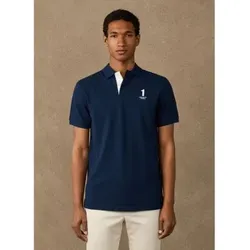 Hackett London für Herren. HM5600205 Polo Nr. marineblau (L), Lässig, Baumwolle, Klassisch, Kurzarm