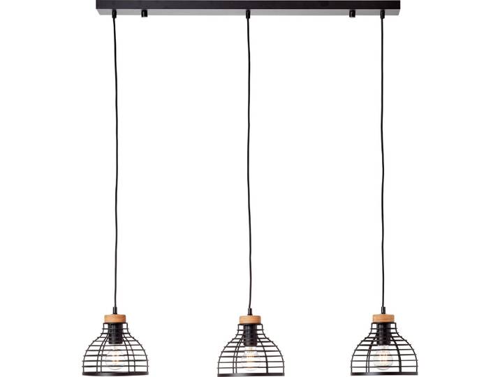 Brilliant Avia - Hanglamp - E27 max 3x40W - Zwart/Houtkleur