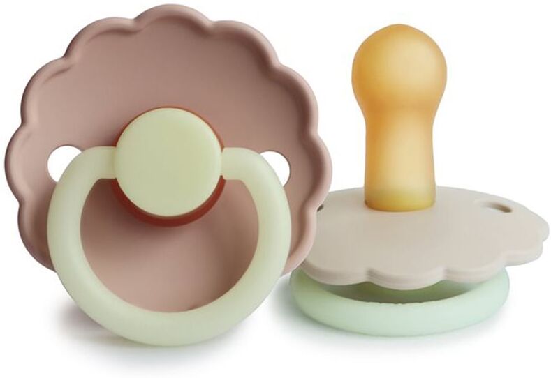 FRIGG Daisy Size 2:6-18 months tétine Blush night/Cream night 2 pcs