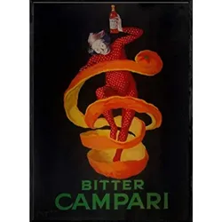 POSTER Italienische Campari 1921 A3 Schwarzer Rahmen
