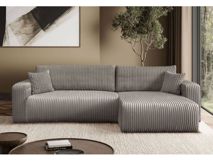 Lookway Ecksofa PRESTIGE SOFT mit Schlaffunktion und Bettkasten, 277x83x143 cm, Seite universal