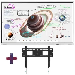 Samsung Flip Pro WM75B Flipchart 190,5 cm 75 Zoll inkl. Neomounts LEVEL-750 WL30-750BL16 Wandhalterung