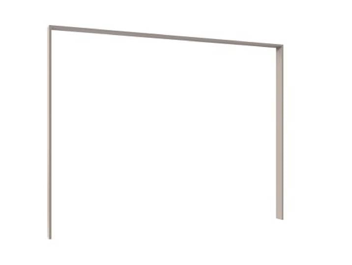 möbelando Passepartout >Taiga< für 225cm Drehtürenschrank, in Saharagrau, 228x213x12 cm, Spanplatte, zerlegt, Made in Germany, Elegantes Design