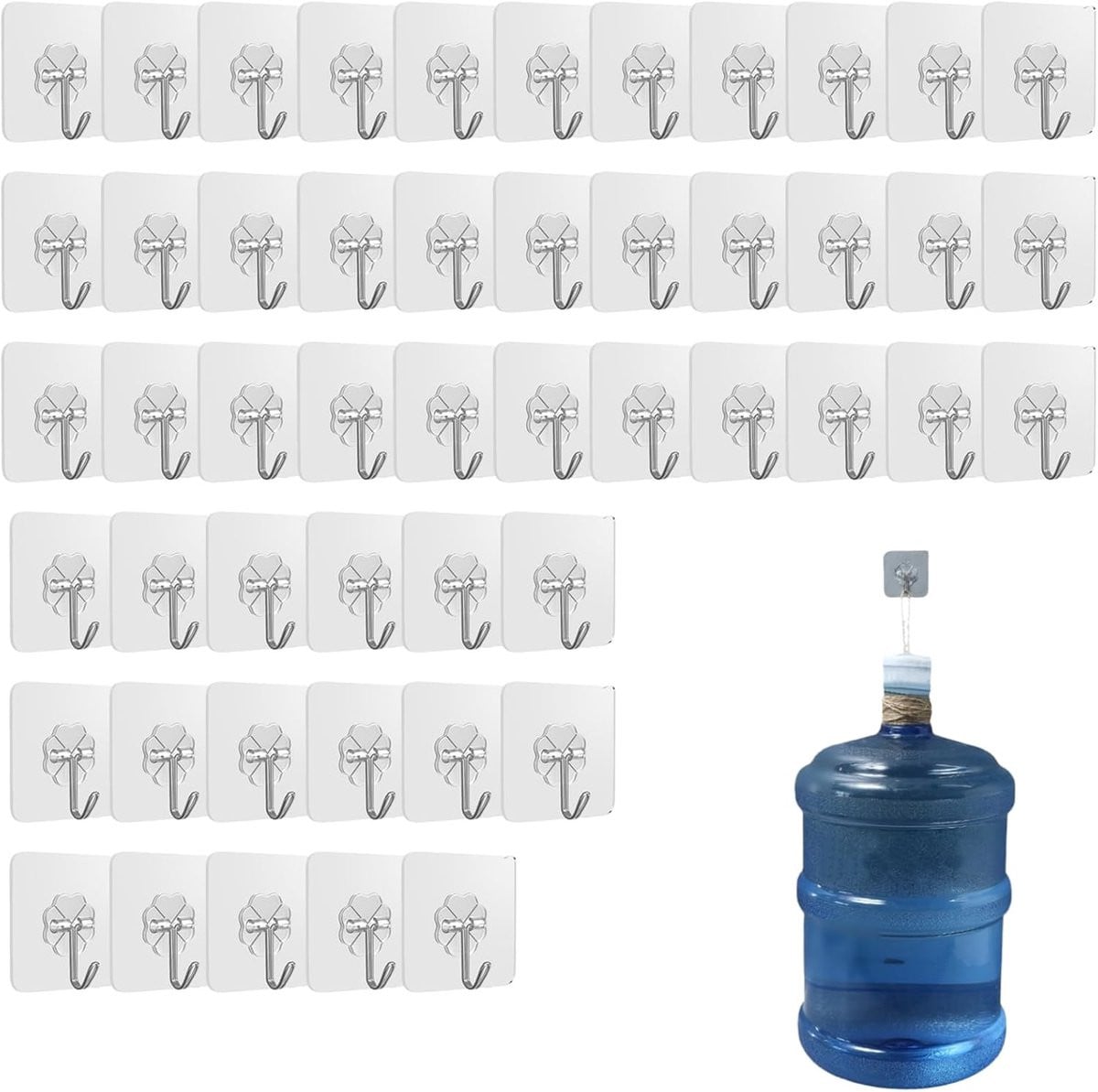 ShopVlot Waterdichte Transparante Zelfklevende Haken - 50 stuks
