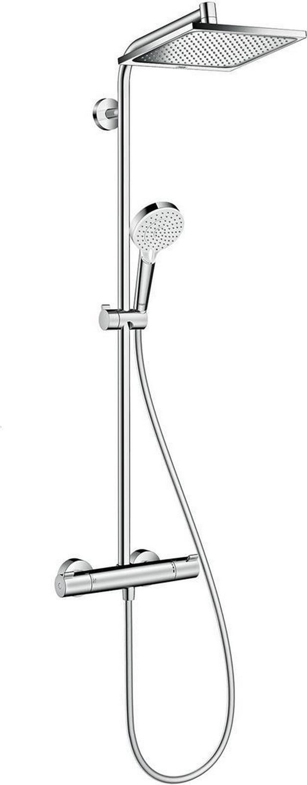 Hansgrohe Crometta E 240 doucheset met thermostaat, regendouche en handdouche